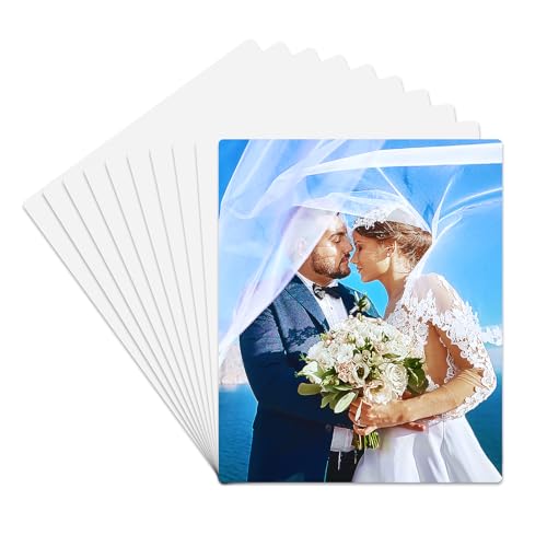 10 Pcs 8x10 Aluminum Sublimation Metal Photo Blanks Metal Sublimation Blank Sign 0.45mm Thick Photo Sign Blank
