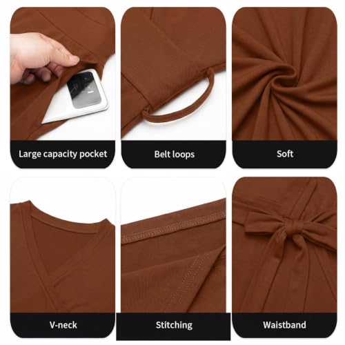 Image of Runwind Plus Size Dress for Women - 3 /4 Sleeve V Neck Maxi Dresses for Women (XL-6XL)