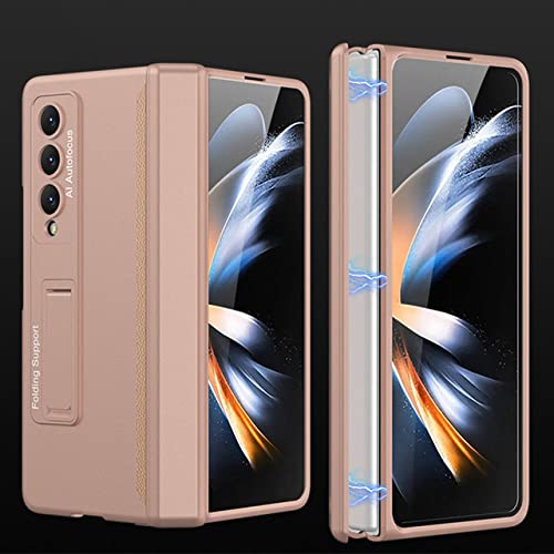 Coque Samsung Galaxy Z Fold 4 5G rigide pc protection magnetique or