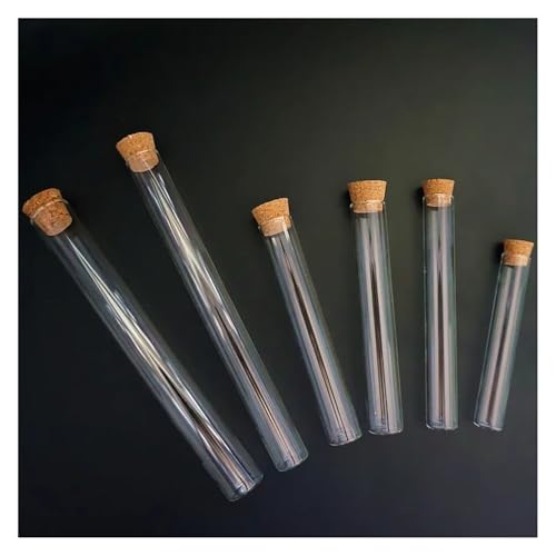 Tubes à essai en verre épais avec bouchon en liège lot de 24