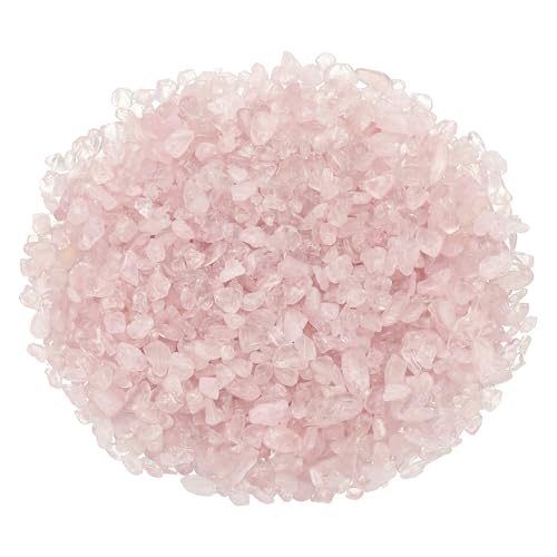 PETAXCELL Crystal Chips Stone, 0.44 Lb Fluorite Gravel Rocks (Pink Quartz, 5-14 Mm)