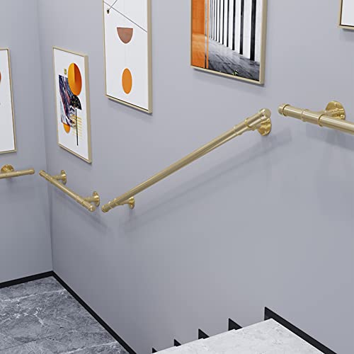 Rampe d'escalier dorée en kit complet mural de 1 à 20 pieds pour loft et bar