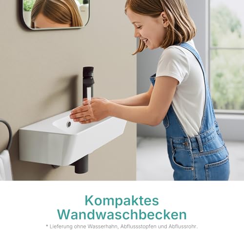 Lavabo pequeño para aseo de invitados EMKE rectangular ideal para ganar espacio en baños 3