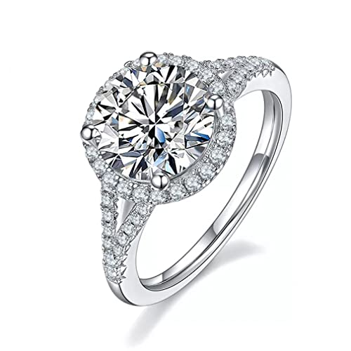 Moissanite 3 carats bague femme le cadeau idéal pour des fiançailles inoubliables