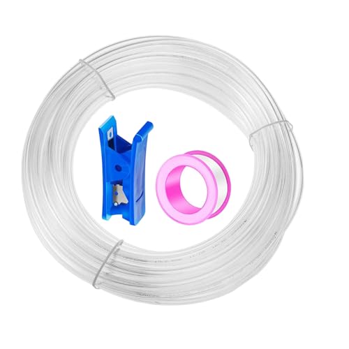 HAXIHA Pneumatik Schlauch Klar 4mm OD 2.5mm ID Polyurethan PU Luftschlauch Rohr Rohrsatz, Druckluftschlauch,20 Meter PU Schlauch ist Geeignet für Pneumatische Geräte und Luftkompressor