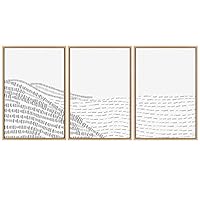 SIGNWIN 3 Piece Framed Canvas Wall Art Animal Illustration Canvas Prints Home Artwork Decoration for Living Room,Bedroom - 16