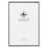 Lawrence Frames Simply Metal Picture Frame, 3.5 by 5-Inch, Silver