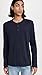 Anthony Thomas Melillo ATM Men's Destroyed Wash Henley, Midnight, Blue, M
