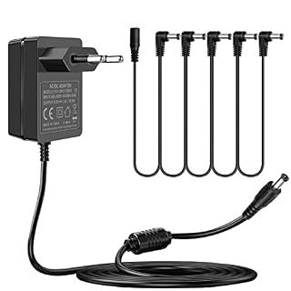 Amzfwing Alimentation pour pédale de Guitare 9 V 1,5 A 1 A AC DC Adaptateur, avec câble de chaîne en Guirlande 5 Voies Central négatif pour Clavier Casio pour pédale d’effet Guitare Boss. - Les Beatles, Paul McCartney, John Lennon, RIngo Starr, George Harrison