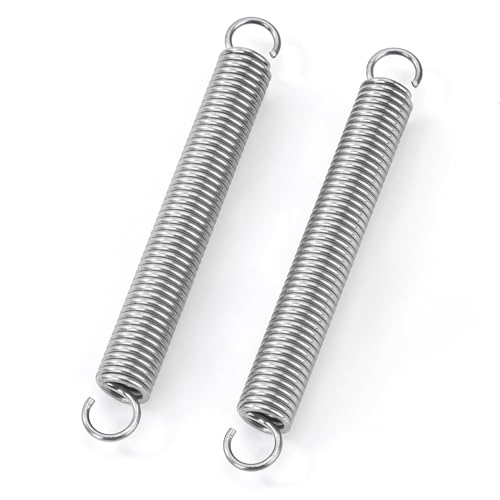 GUNGY Lot 10 Ressorts Traction 70 Mm - Acier Inox 304 - Fil 1.0 Mm - Ø Ext 8 Mm - Force 2.5 Kg - Double Crochet