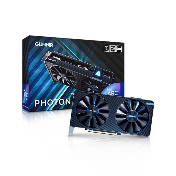 WEELIAOGUNNIR Intel Arc A380 Photon 6G Black Graphics Card,2450 Mhz Video Card,6GB 96-bit GDDR6,PCIE4.0,1 HDMI,3 DP,2 Fans,TBP 92W