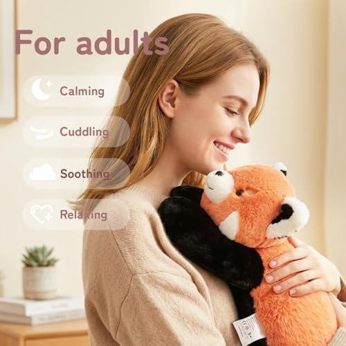 Image of Niuniu Daddy Red Panda Weighted Stuffed Animals, 20 Inch 3.3 lbs Weighted Plushies, Heavy Calming Body Pillow for Sleeping, Sensory Lying Lap Pad Toy Huggable Gift for Kids and Adults