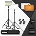 emilio's | Blogger Video Licht - 2er-Pack tragbares LED Videolicht mit Stativ–Videoleuchte mit 2 Filtern transparent&orange [3200K/5600K]–Studio Light für YouTube, Videokonferenz - Streaming Licht