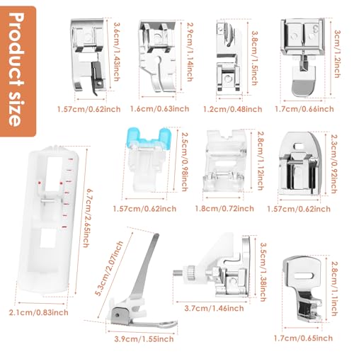 Set de 11 pies para máquina de coser de aleación de zinc miniatura 2