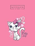 Notebook: Pretty kitty pink cover and Lined pages, Extra large (8.5 x 11) inches, 110 pages, White paper (Pretty kitty pink notebook)