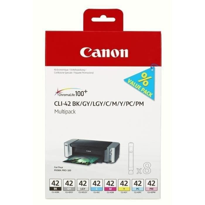Canon CLI 42 8 original Tintenpatrone Multipack BK/GY/LGY/C/M/Y/PC/PM für Pixma Drucker PRO100 PRO100S – Bild 7