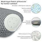 Memory Foam Camping Pillow - Lightweight & Portable Small Travel Pillow for Airplane & Train Travel, Camping, Backpacking, Removable Washable Cover, Easy to Clean, Includes Storage Bag - Image 4