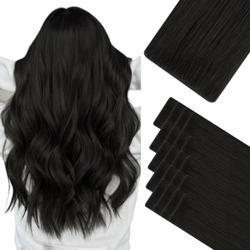 hotbanana HOTBANANA Invisi Edge Tape in Hair Extensions Human Hair, 18inch 50g 20pcs Natural Black Invisible Tape in Extensions Straight Seamless Real Remy Hair Injected sold by Hotbanana Amazon