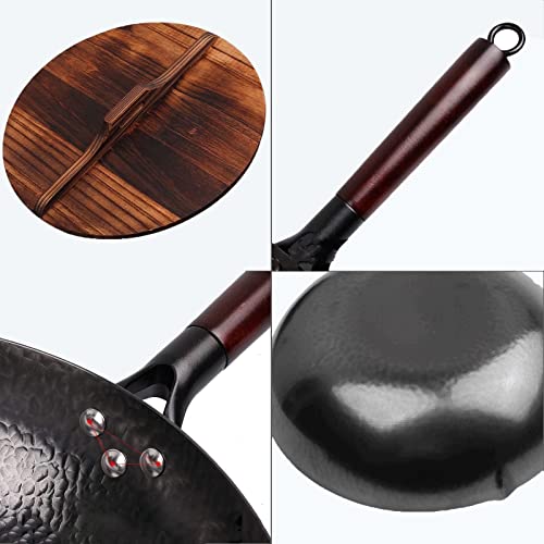 Wok de acero carbono con tapa para cocinas eléctricas e inducción miniatura 4