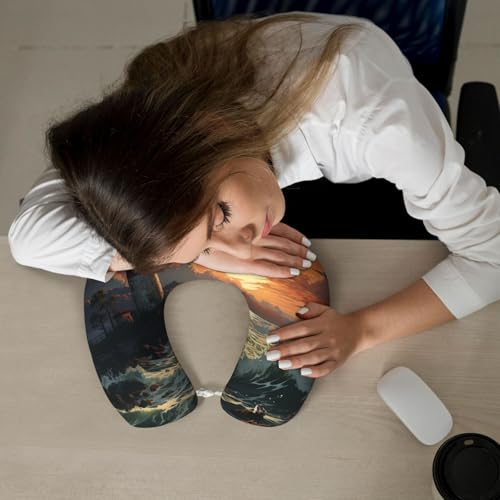 Almohada de cuello memory foam 30x25 cm negro miniatura 6