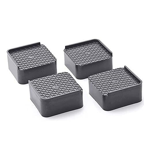 Multi-Purpose 4 Pieces Square Plastic Legs,Foot and Stand for Almirah, Wardrobe, Refrigerator, Sofa, Sleeping Bed, Dinning Table and Dressing Table (Square Stand)