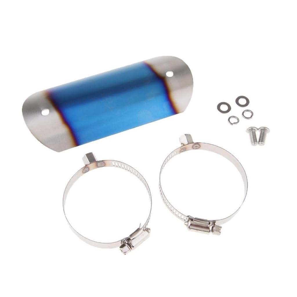 Moto Bouclier Thermique Protecteur De Silencieux D'échappement Universel pour Moto, 1 Ensemble, Protection Thermique, Couvercle Anti-brûlure pour Diamètre D'échappement De 51mm