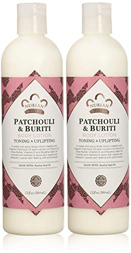 Nubian Heritage Body Lotion with Shea Butter and Rose Hips Lotion PATCHOULI & BURITI 13 fl oz - Pack of 2