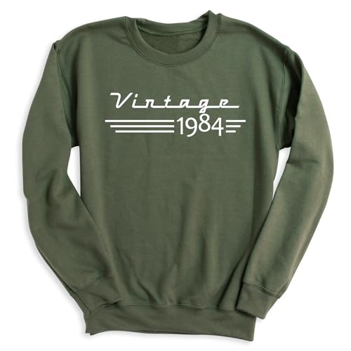 Vintage 1984 Sweatshirt, 40th Birthday Sweater, Birthday Gift for Women and Men, Retro 40 Years Old Top Outfit, Unisex Sizing Printed Sweatshirt and Hoodie3
