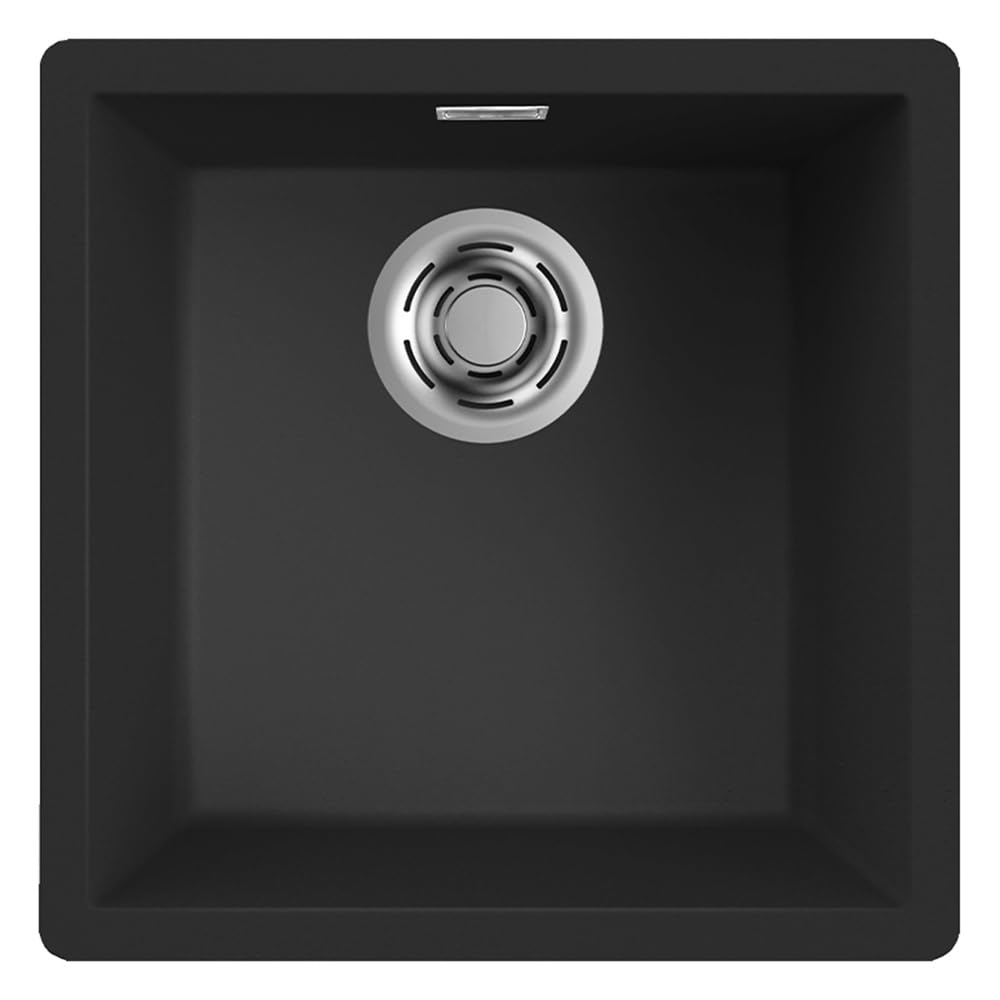 ELLECI LKZ10286 | Lavello da cucina incasso/sospeso in KERATEK ZEN 102 | Colore : Nero