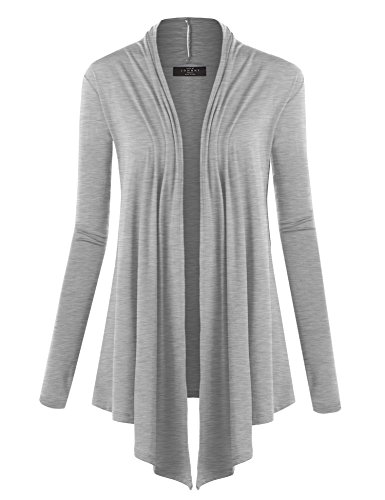 Image of Made By Johnny Women's Open Front Cardigan Lightweight Soft Drape Long Sleeve Cardigan for Work Travel Casual