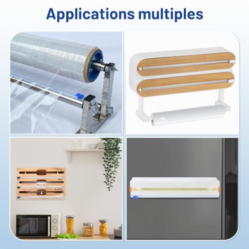 PATIKIL 4pcs Coupe-pellicule Plastique, 12in Coupe-pellicule Plastique Auto-adhésif Installation Remplacement pour Distributeur de Papier Aluminium, Papier ciré, Papier sulfurisé, Blanc – vue 6
