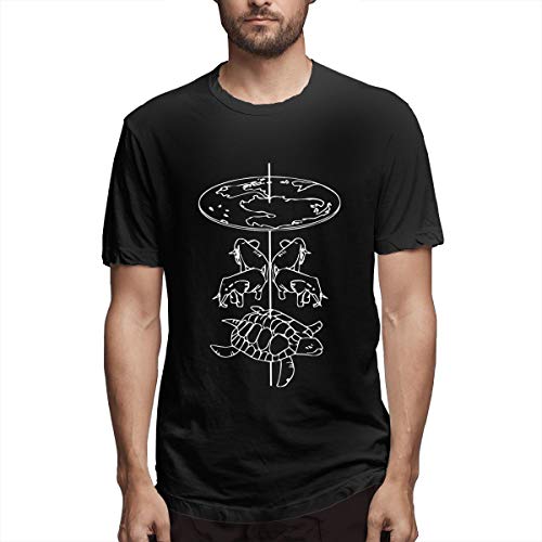 AprilMCohen Men's Boy's Disconstruction Discworld Terry Pratchett Book Series Cotton Comfortable T-Shirts Tops Black XXL