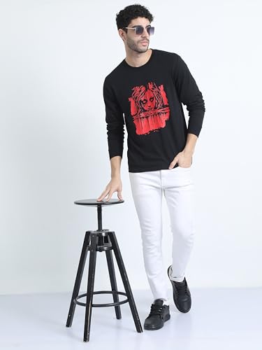 Image of OFFENDERS Mens Exclusive Graphic Printed Round Neck Full Sleeve Premium Tshirt 100% Cotton (Pack of 1)