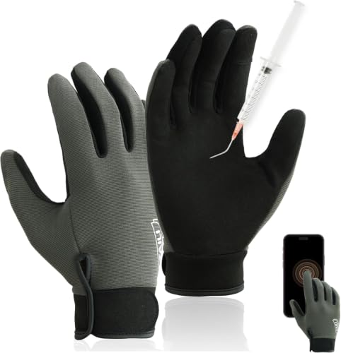 Image of TAILI 2 Pairs Level 5 Puncture Resistant, Level 2 Needle Resistant Gloves S | Weightless Comfort, Breathable, Touchscreen, Grip Enhanced, Innovative Safety Gloves for Gardening, Carving, Fishing