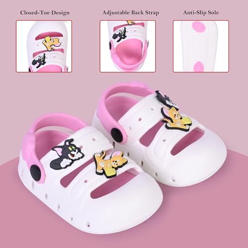 Image of GLJ Kids Comfort Clogs Sandals For Boy And Girl, 1 to 4 Years, Two-Strap Design, Easy To Wear Slip On, Dust and Waterproof, 7101