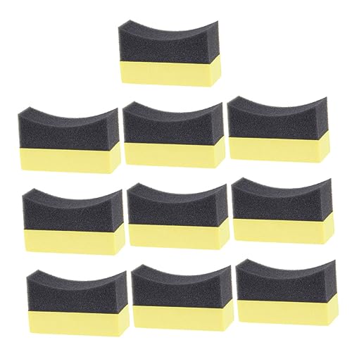ULTECHNOVO 10pcs Car Cleaning Sponge Multifunctional Tire Dressing Applicator Pads for Efficient Interior Washing Tear-Resistant and Highly Absorbent for Auto Detailing