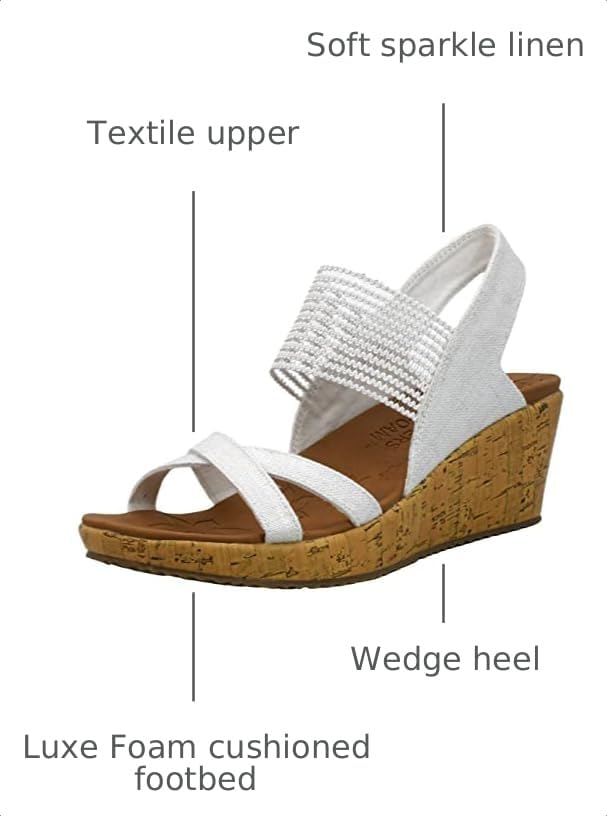 Image of Skechers Women's Beverlee - High Tea Wedge Sandals