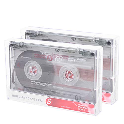 LEXIANG 2Pcs 60 Minutes Standard Cassette Blank Tape Player Empty Magnetic Audio Tape Recording For Speech Music Recording MP3 /DVD