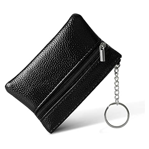 Women's PU Leather Coin Purse with Keychain Cover