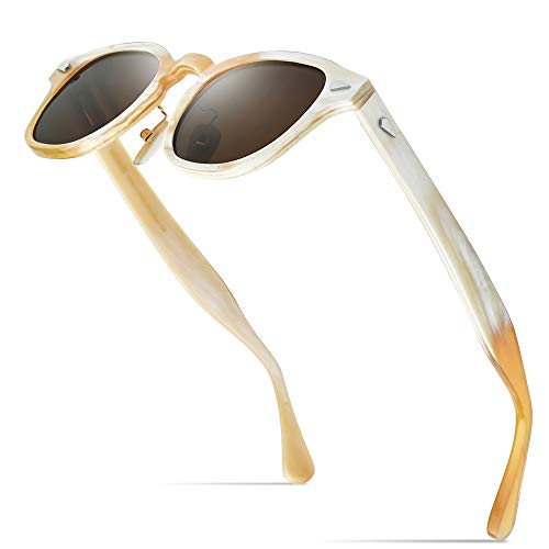 HEPIDEM 100% Really Buffalo Horn Sunglasses for Men Women,Luxury Handmade Polarized Sun Glasses (0020 Square, Tea) HEPIDEM 100% Really Buffalo Horn Sunglasses for Men Women,Luxury Handmade Polarized Sun Glasses (0020 Square, Tea)
