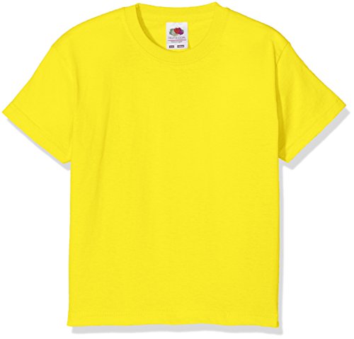 Fruit of the Loom Value T - camiseta, Niñas, amarillo, 5 años