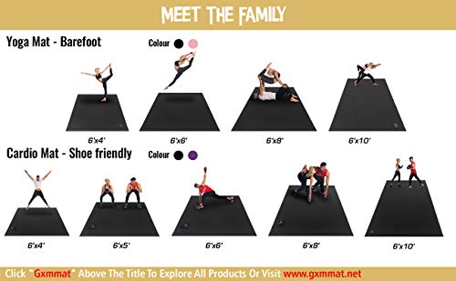 GXMMAT Large Yoga Mat 6'x6'x7mm, Thick Workout Mats for Home Gym Flooring, Extra Wide and Thick, Non-Slip Quick Resilient Barefoot Exercise Mat, Ultra Comfortable Cardio Mat for Pilates, Stretching - Thumbnail 7