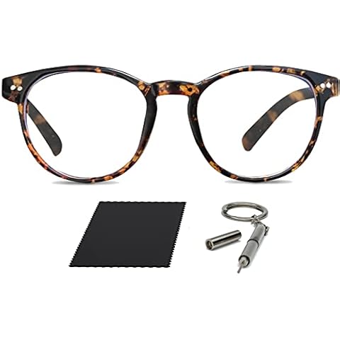 Riccardo Materossi - Premium Blue Light Blocking Glasses - Reduce Headaches and Improve Sleep - UK Based Brand (Round Tortoiseshell Frame) Cover