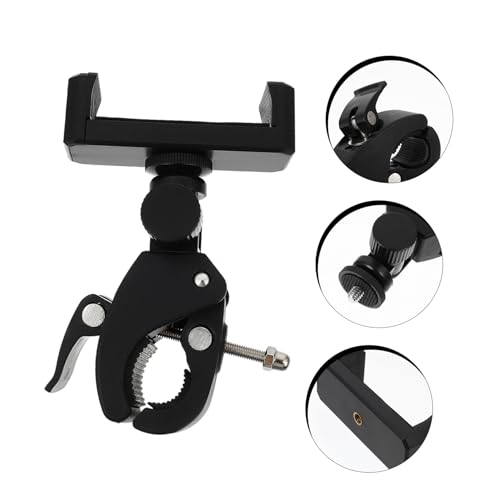 Soporte para cámara de bicicleta abrazadera fija smartphone trípode manillar rotación 360 6