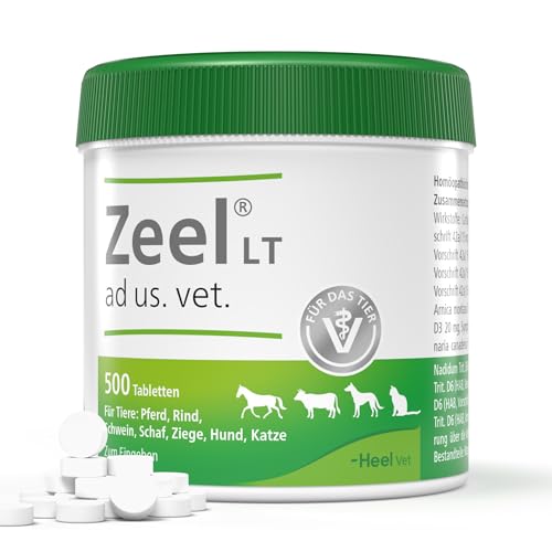 Zeel LT ad us. vet. 500 Tabletten | Natürliches Tierarzneimittel für Hunde Katzen Pferde Rinder Schweine Schafe und Ziegen | Made in Germany