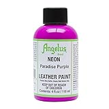 Angelus Neon-4 oz Leather Paint, Paradise Purple