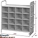Simple Houseware 4-Tier 16 Cube Shoe Cubby Rack Organizer, Gray