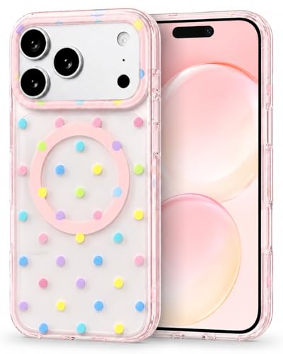 iPhone 15 Pro Max �p�P�[�X MagSafe�Ή� ���킢�� �h�b�g�� �N���A ���C�����X�[�d�Ή� �����\�t�g�t���[�� �J�����ی� ���΂݂ɂ��� �w��h�~ ���h�~ �؍� �J���t�� ���ʖ͗l �X�g���b�v�z�[���t��