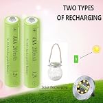 AAA 200mAh 1.2V NIMH Rechargeable Solar Light Batteries,8 Counts Triple A Batteries for Outdoor Solar Lights, String Light, LED Rope Lamp