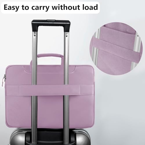 Image of Hseok Laptop Shoulder Bag 13 13.3 14 Inch Case Compatible with MacBook Pro /Neo 14 inch M5 /M4 /M3 /M2 /M1,Mac Air /pro /Neo 13 inch and Most 13 13.3 14 Notebooks,Spill-Resistant Briefcase,Purple